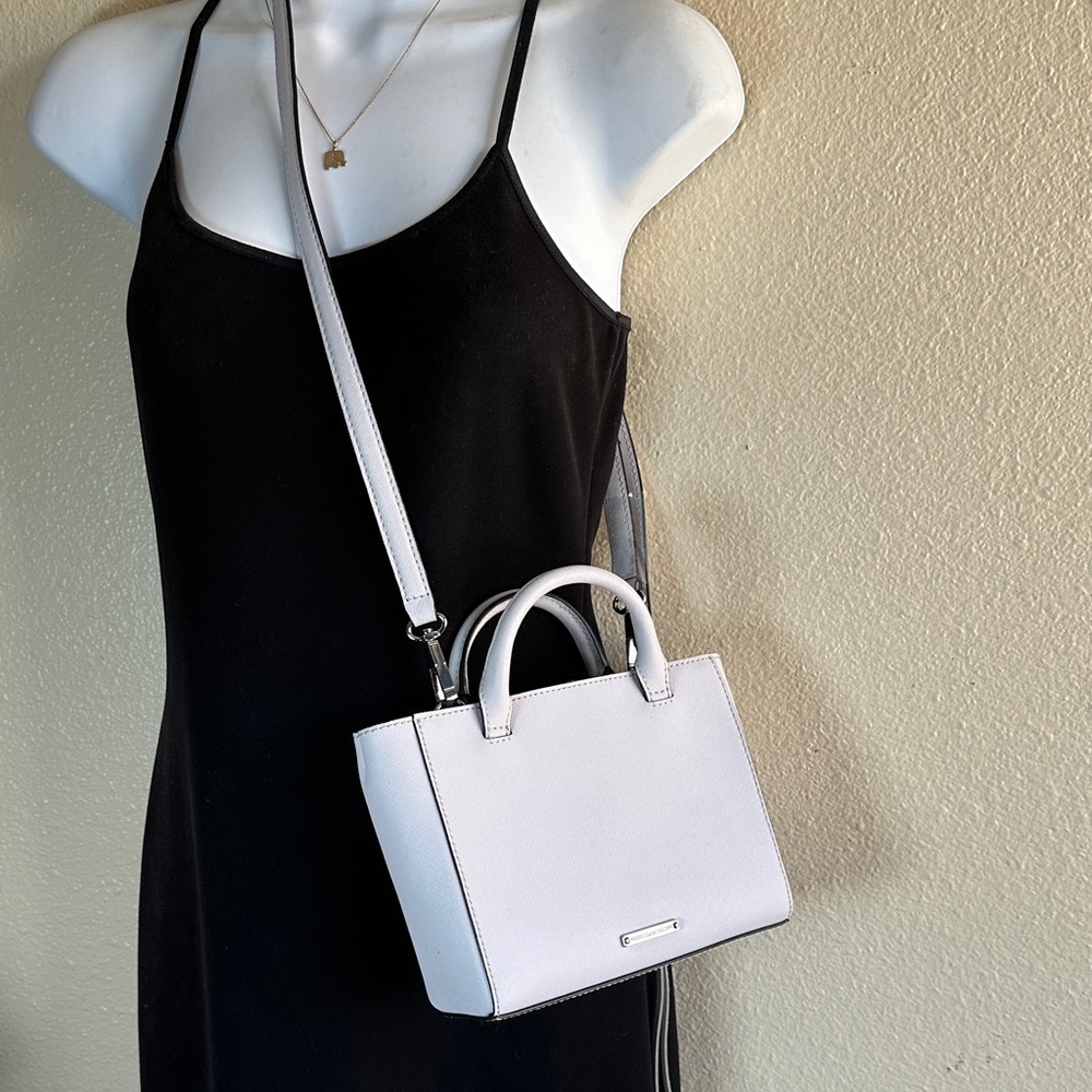 Rebecca Minkoff lavender satchel with matching long strap